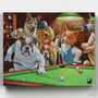 Perros Jugando al Billar- Pintar por Números- Canvas by Numbers