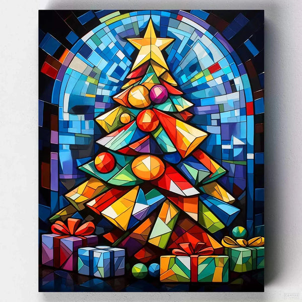 Navidad Radiante - Pintar por Números- Pintar por Números- Canvas by Numbers