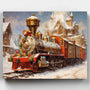 El Tren de la Alegría- Pintar por Números- Canvas by Numbers