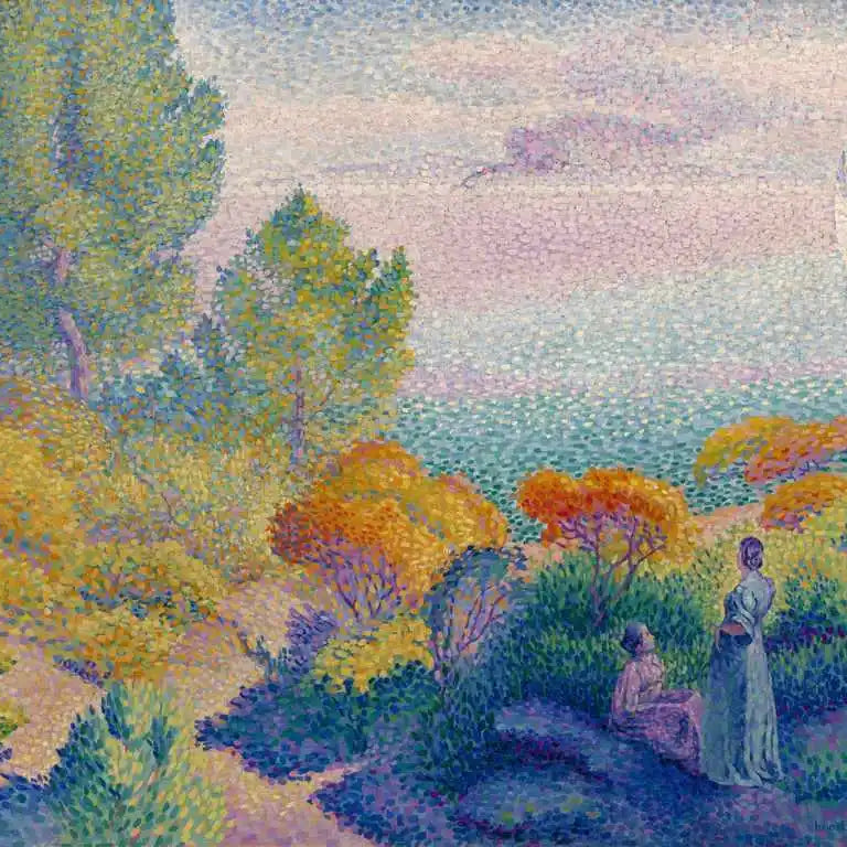 Dos mujeres a orillas del Mediterráneo (1896) | Henri-Edmond Cross