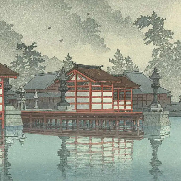 Miyajima en la niebla | Hasui Kawase