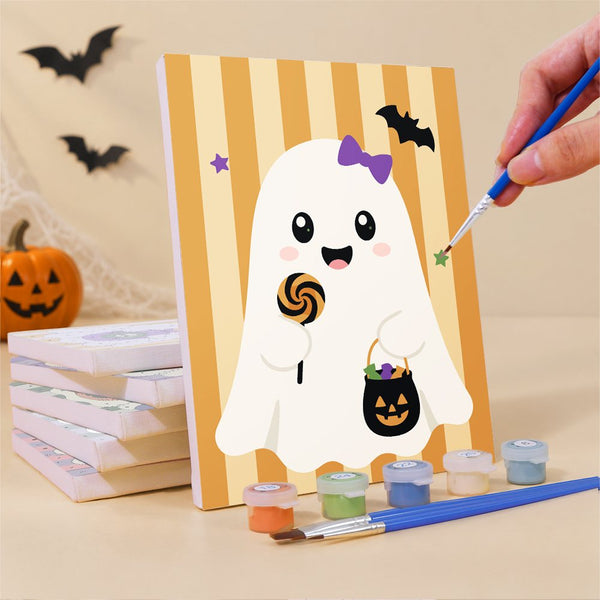 Fantasmas con Disfraz- Pintar por Números- Canvas by Numbers