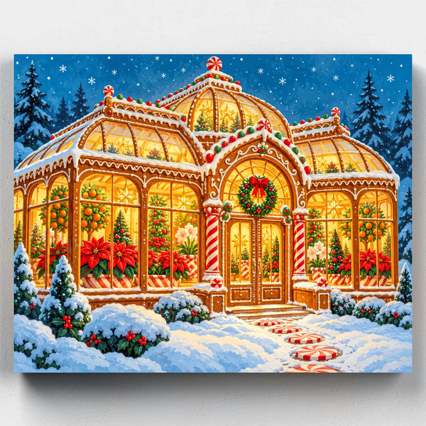El Invernadero de Pan de Jengibre- Pintar por Números- Canvas by Numbers