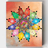 Gratitud - Mandala Pintar por Números- Pintar por Números- Canvas by Numbers