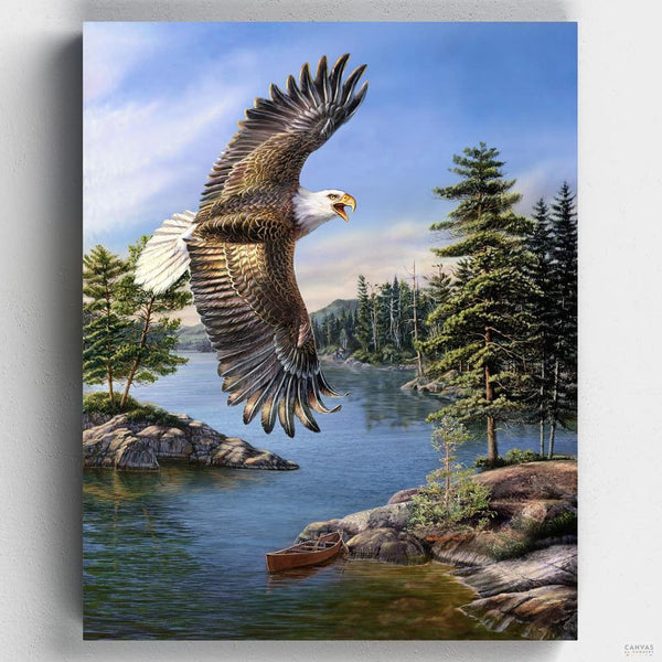 Águila Real - Pintar por Números Kit for Adults- Pintar por Números- Canvas by Numbers