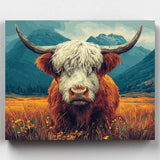 Vaca Highland en el Prado- Pintar por Números- Canvas by Numbers