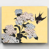 Hortensia y Golondrina - Kit Pintar por Números