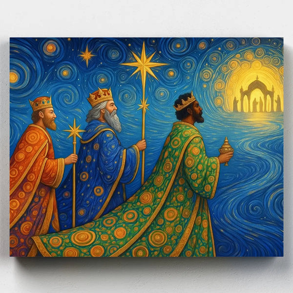 El Viaje de los Tres Reyes- Pintar por Números- Canvas by Numbers