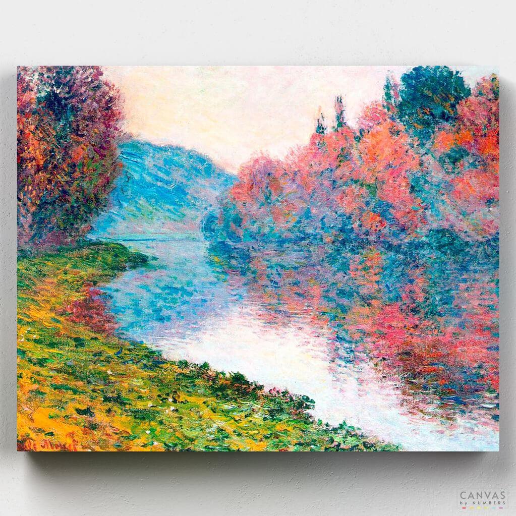 Le Bras de Jeufosse, Automne - Pintar por Números- Pintar por Números- Canvas by Numbers