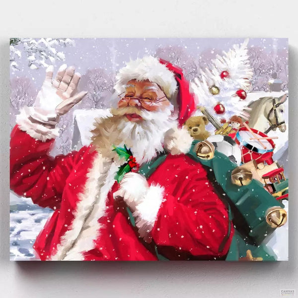 Feliz Navidad - Pintar por Números- Pintar por Números- Canvas by Numbers