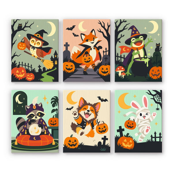 Mascarada en el Bosque Lunar- Pintar por Números- Canvas by Numbers