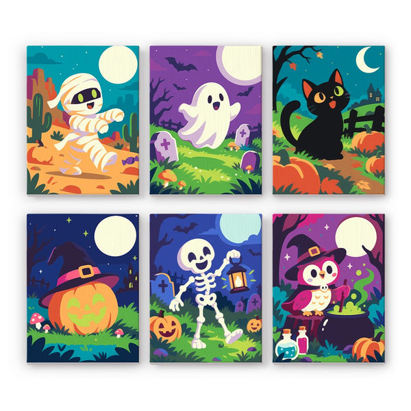 Monstruos a la Luz de la Luna- Pintar por Números- Canvas by Numbers