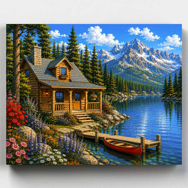 Mañana en el Lago - Kit Pintar por Números