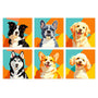 Retratos Pop Art de Perros - Mini Kit Pintar por Números