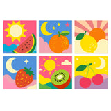 Pop Art Sol, Luna y Fruta - Mini Kit Pintar por Números