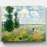 Campo de Amapolas cerca de Argenteuil - Pintar por Números- Pintar por Números- Canvas by Numbers