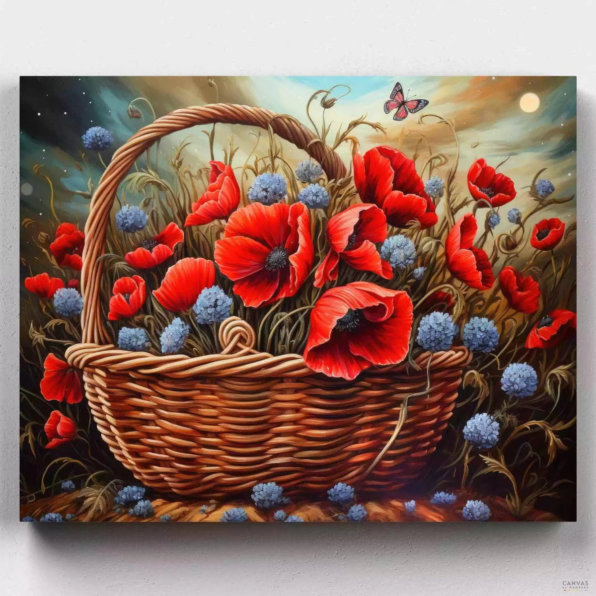 Amapolas Radiantes - Pintar por Números- Pintar por Números- Canvas by Numbers