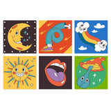 Iconos Retro Groovy - Mini Kit Pintar por Números