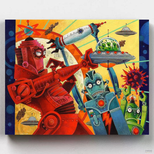 La Rebelión de los Robots - Pintar por Números- Pintar por Números- Canvas by Numbers