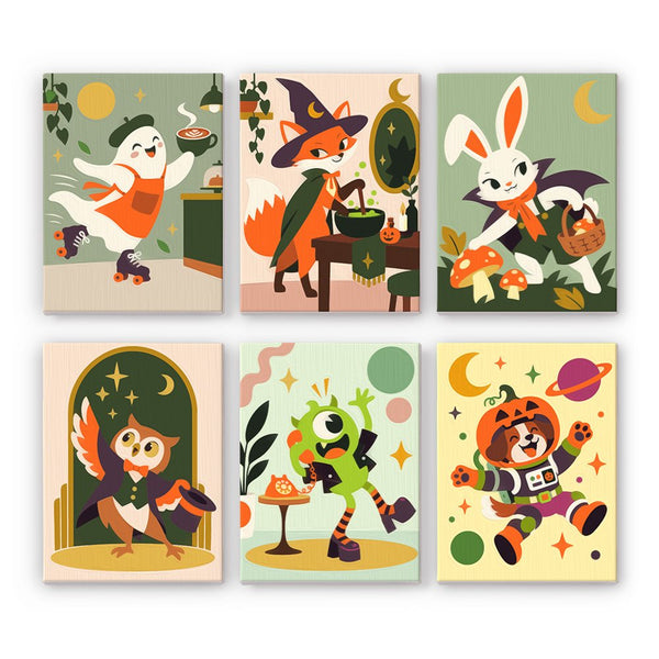 Fantasma Patinador y Amigos- Pintar por Números- Canvas by Numbers