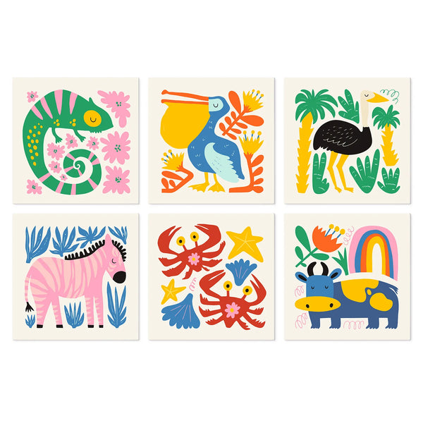Amigos del Safari - Mini Kit Pintar por Números