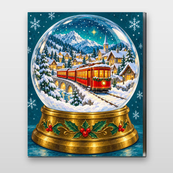 El Tren de la Bola de Nieve- Pintar por Números- Canvas by Numbers