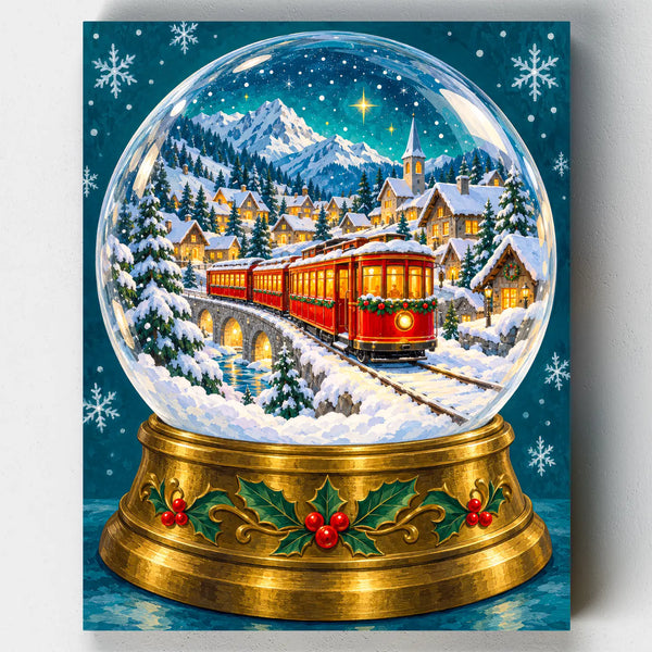 El Tren de la Bola de Nieve- Pintar por Números- Canvas by Numbers