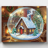Magia de Bola de Nieve - Kit Pintar por Números
