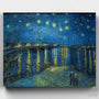 La Noche Estrellada sobre el Ródano- Pintar por Números- Canvas by Numbers