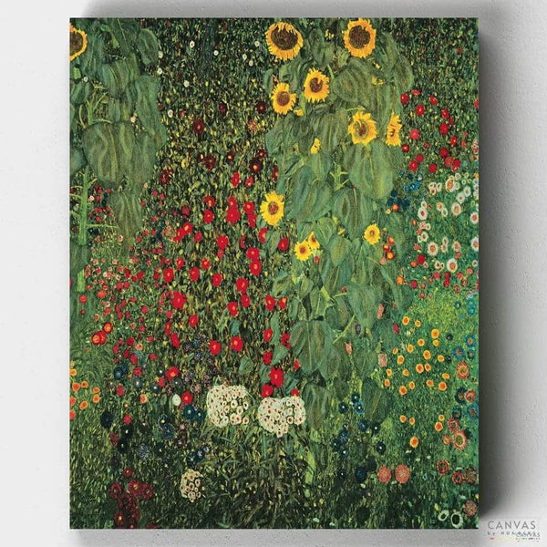 Jardín con Girasoles - Pintar por Números- Pintar por Números- Canvas by Numbers