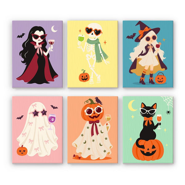 Fantasmas con Gafas de Sol- Pintar por Números- Canvas by Numbers