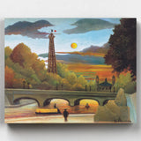 El Sena y la Torre Eiffel al Atardecer - Kit Pintar por Números