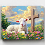 El Cordero del Pastor- Pintar por Números- Canvas by Numbers