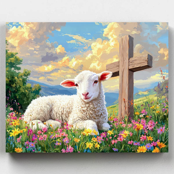 El Cordero del Pastor- Pintar por Números- Canvas by Numbers