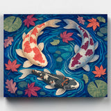 Susurros del Estanque Koi- Pintar por Números- Canvas by Numbers