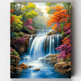 Cascada del Bosque- Pintar por Números- Canvas by Numbers