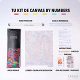 Gato con Flores- Pintar por Números- Canvas by Numbers