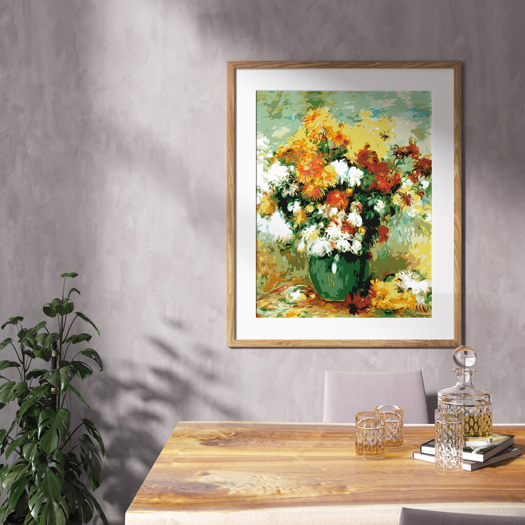 Bouquet de Crisantemos- Pintar por Números- Canvas by Numbers