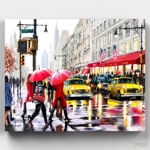 New York Shoppers- Pintar por Números- Canvas by Numbers