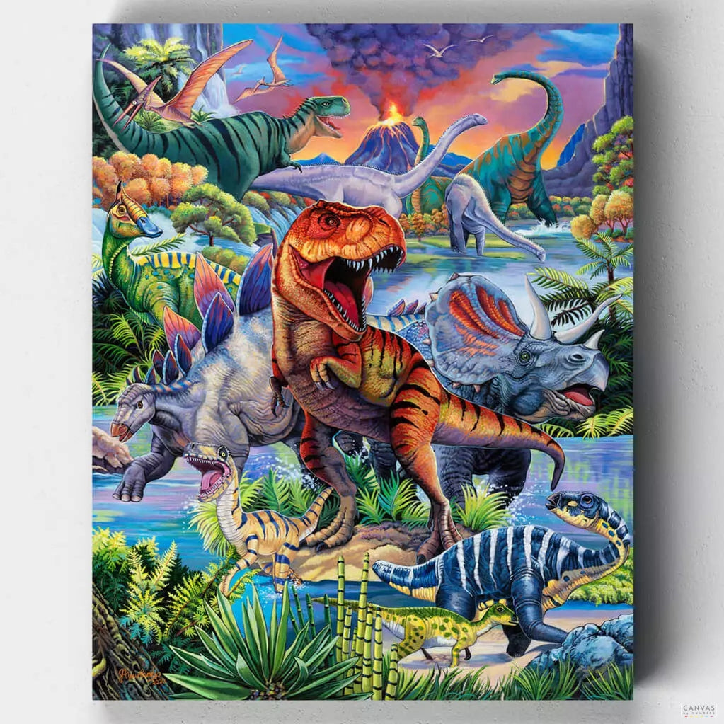 Dinosaurios- Pintar por Números- Canvas by Numbers