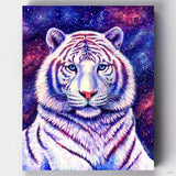 Tigre Blanco Cósmico- Pintar por Números- Canvas by Numbers
