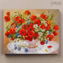 Amapolas y Margaritas en Jarrón- Pintar por Números- Canvas by Numbers