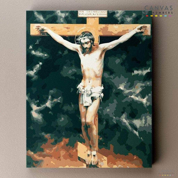 Jesús Crucificado- Pintar por Números- Canvas by Numbers